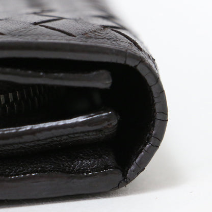 イントレチャート ロング ウォレット / 長財布 クラシック 編み込み レザー