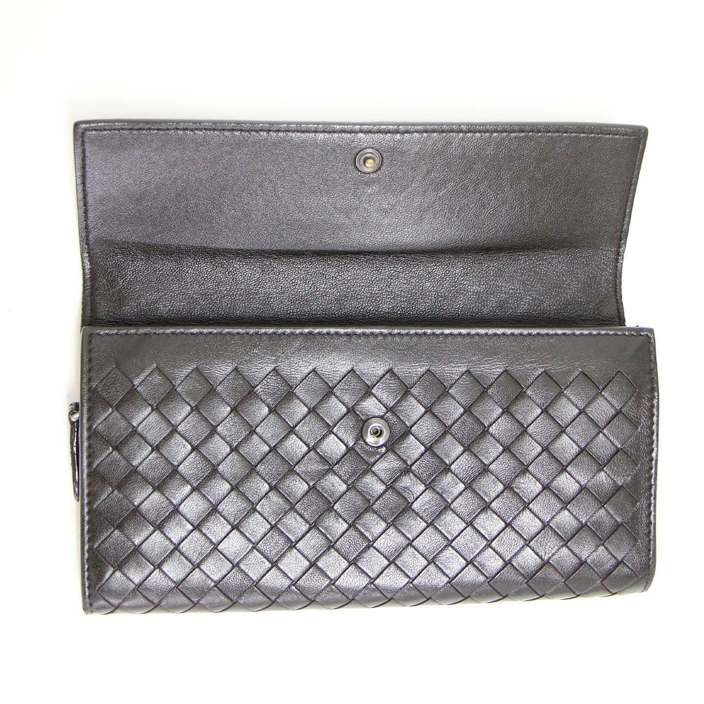 イントレチャート ロング ウォレット / 長財布 クラシック 編み込み レザー