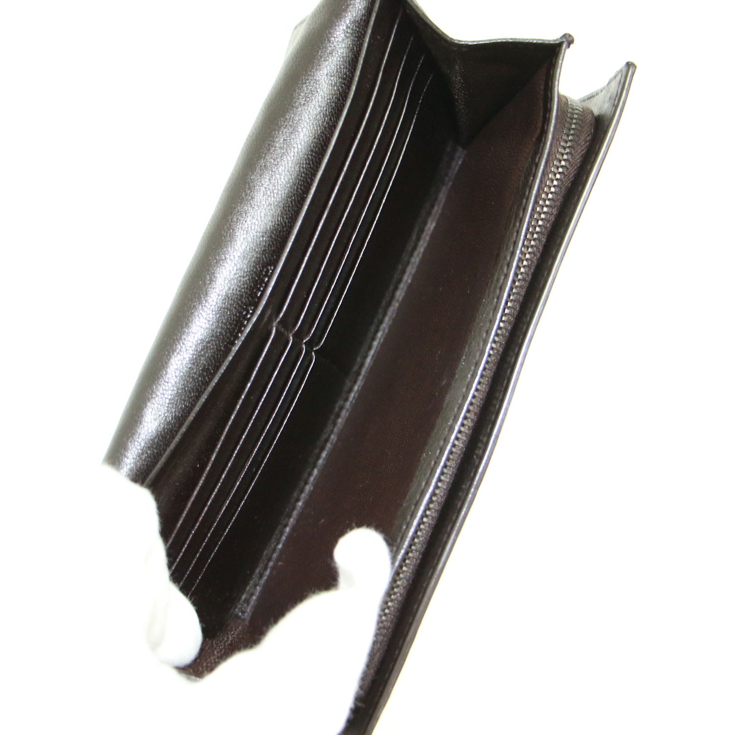 イントレチャート ロング ウォレット / 長財布 クラシック 編み込み レザー