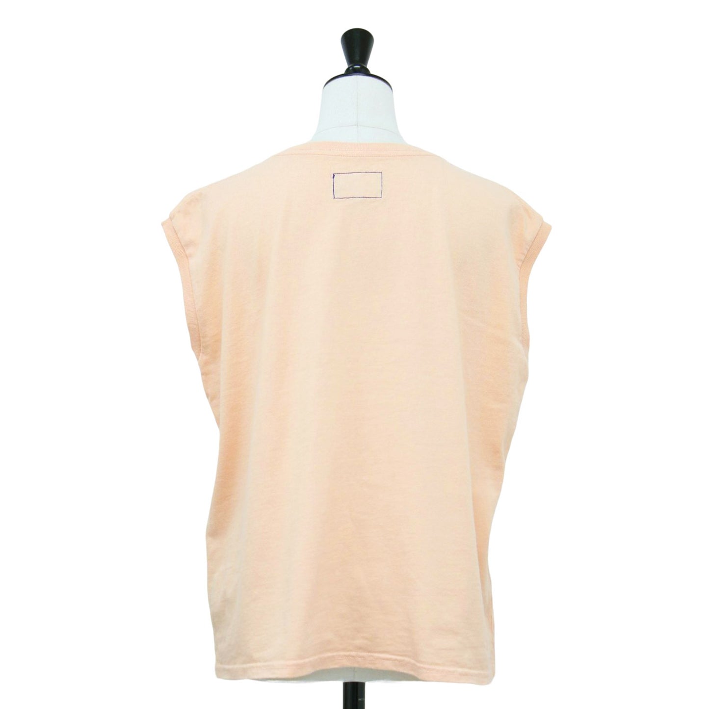 ノースリーブ ポケット Tシャツ / タンクトップ クルーネック ロゴ