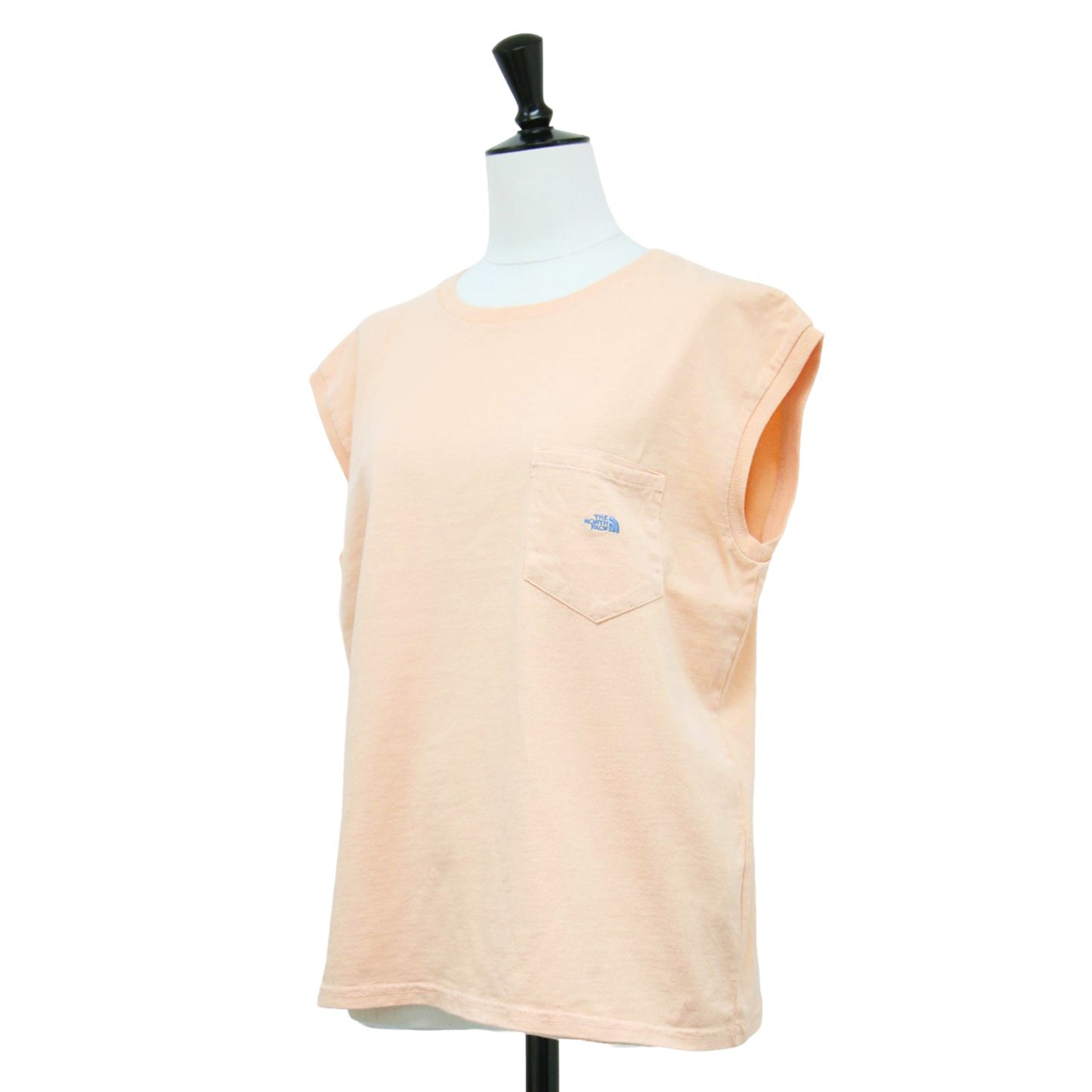 ノースリーブ ポケット Tシャツ / タンクトップ クルーネック ロゴ