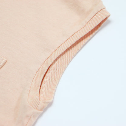 ノースリーブ ポケット Tシャツ / タンクトップ クルーネック ロゴ