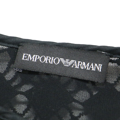 スパンコール ノースリーブ ブラウス / プルオーバー ダイヤモチーフ Aライン 刺繍 シアー