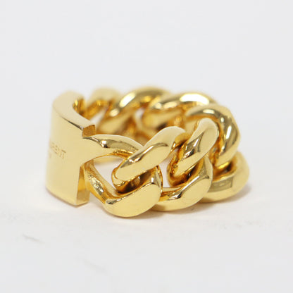 メタルプレート チェーン リング / 指輪 ロゴ