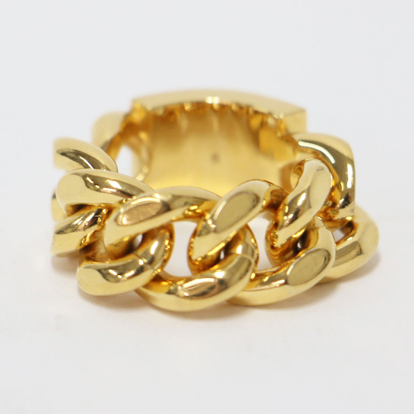 メタルプレート チェーン リング / 指輪 ロゴ