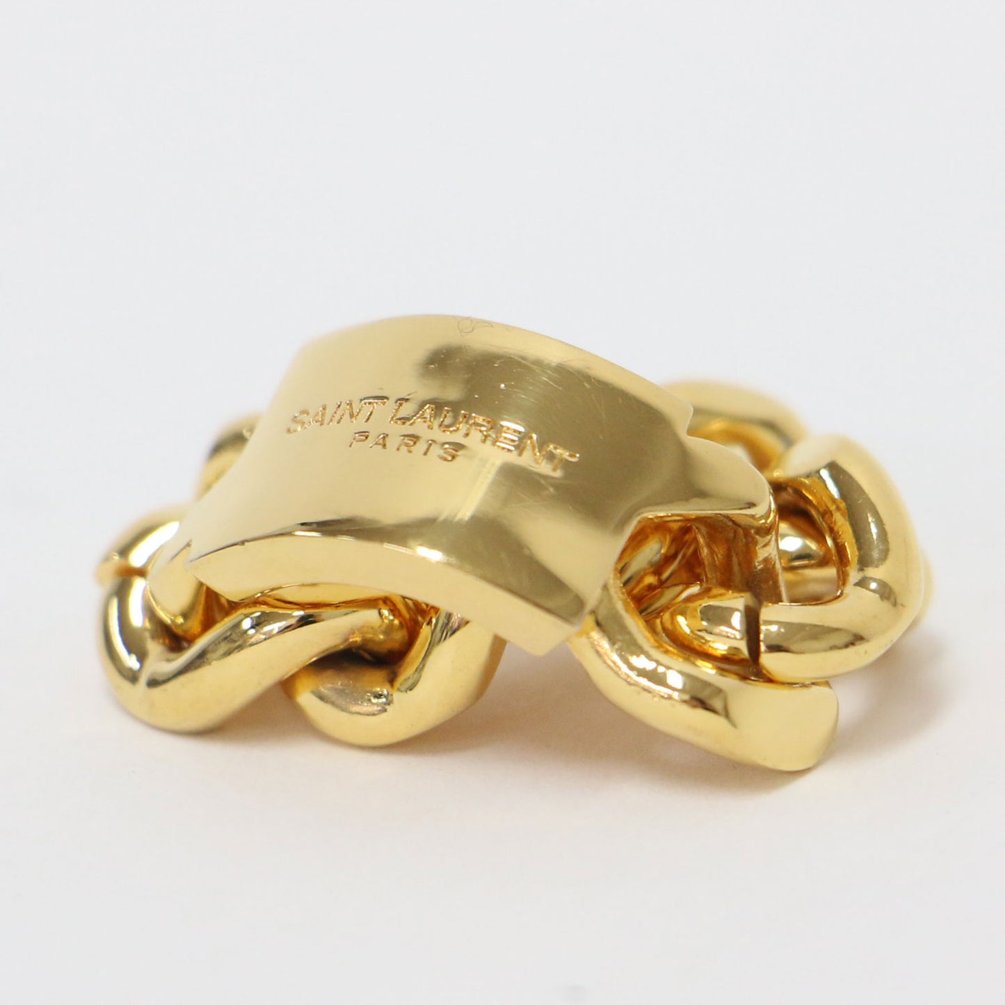 メタルプレート チェーン リング / 指輪 ロゴ