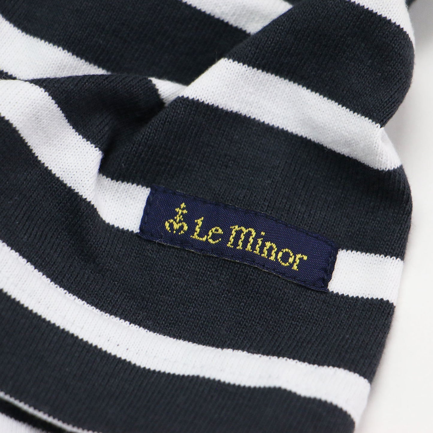 × Leminor 別注 24秋冬 パフスリーブ ボーダー カットソー / プルオーバー 半袖 クルーネック コットン