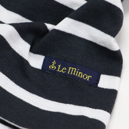 × Leminor 別注 24秋冬 パフスリーブ ボーダー カットソー / プルオーバー 半袖 クルーネック コットン