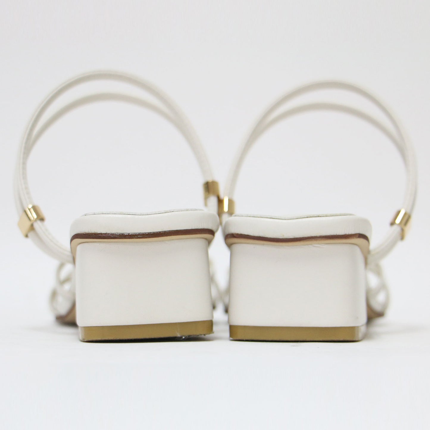 3.5cm スクエアトゥ 2WAY サンダル / ストラップ ローヒール