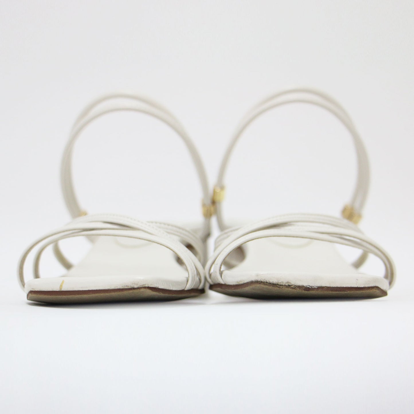 3.5cm スクエアトゥ 2WAY サンダル / ストラップ ローヒール