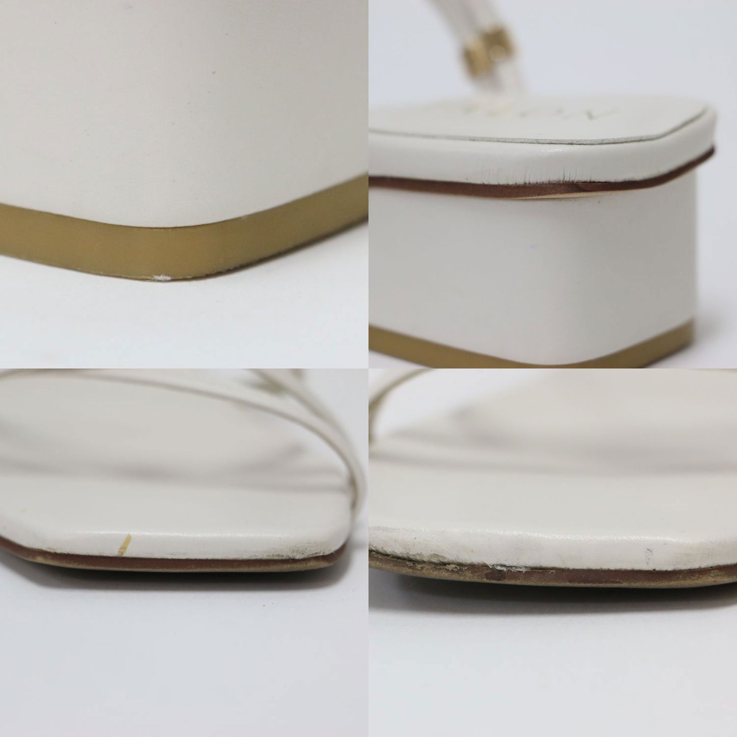 3.5cm スクエアトゥ 2WAY サンダル / ストラップ ローヒール