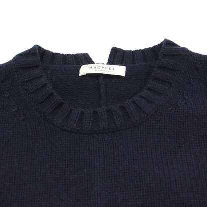22秋冬 ラムカシミヤ クルーネック プルオーバー / ニット 長袖 ドロップショルダー スリット