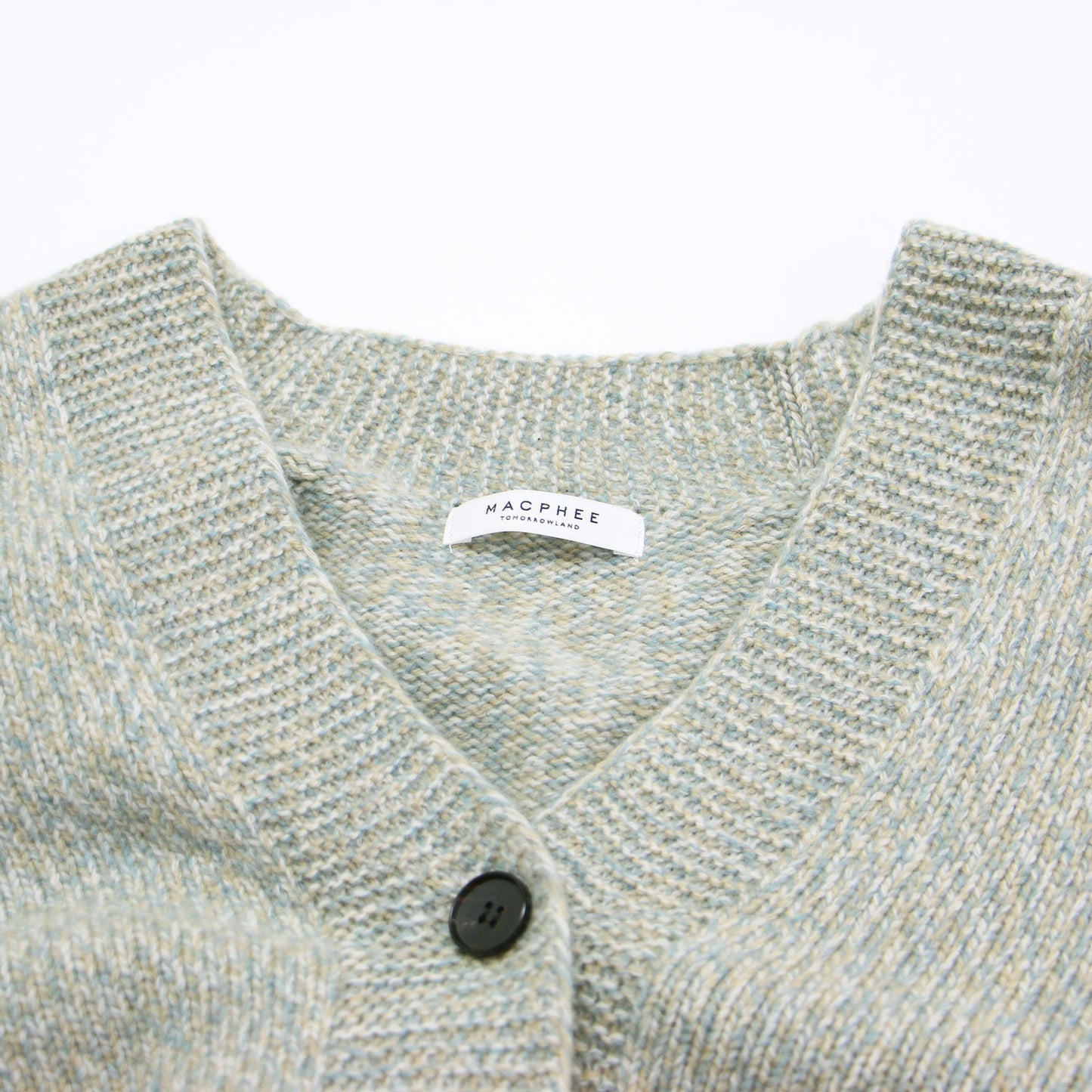 20秋冬 ジーロンラムズウール Vネック カーディガン / ニット 長袖 チュニック丈 ドロップショルダー ミドルゲージ