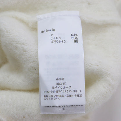 22秋冬 ハーフスリーブ フリルネック ニット / プルオーバー ハイネック リボン