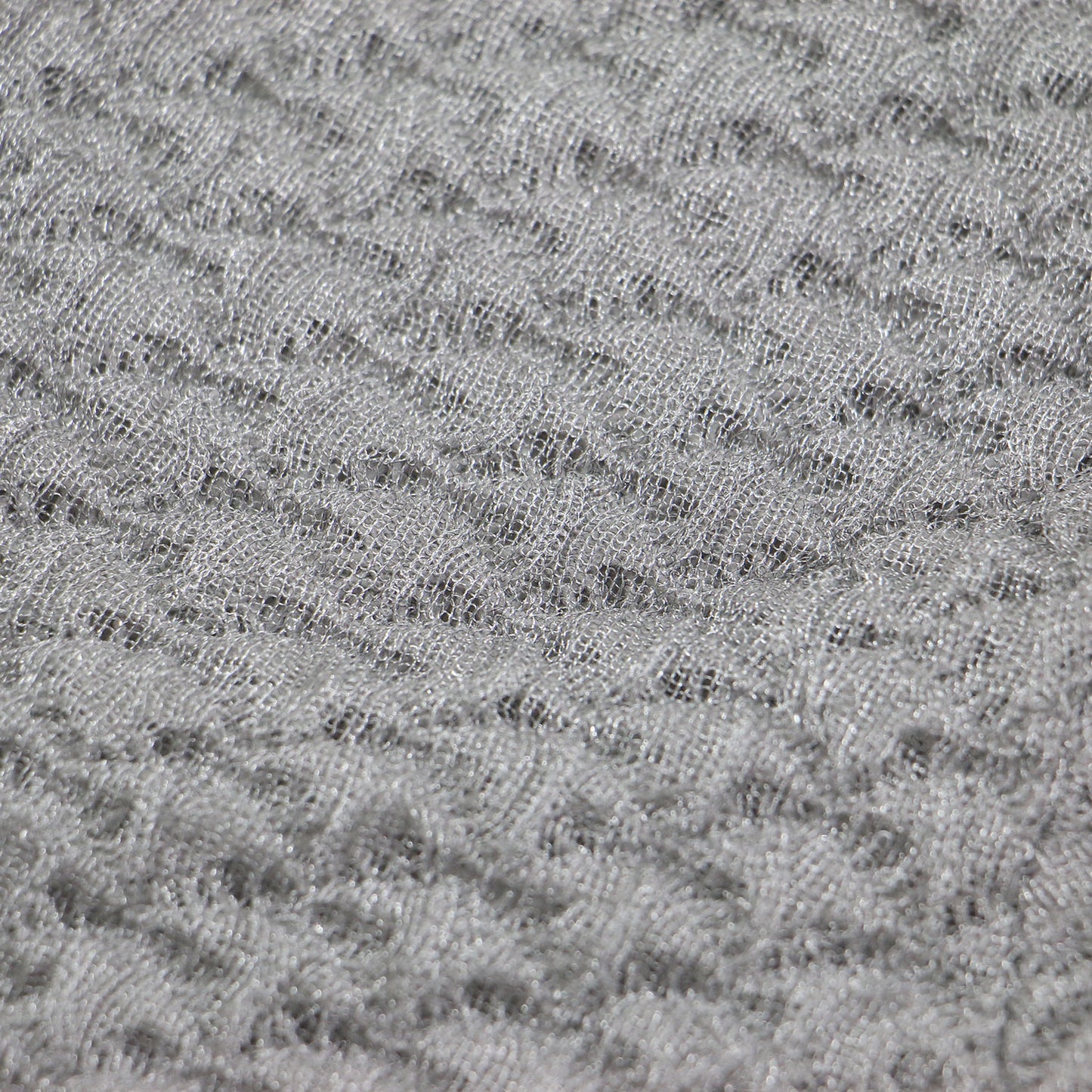 24春夏 ダブルジャガード ショートカーディガン / ニット 半袖 クルーネック リボン ラメ シアー