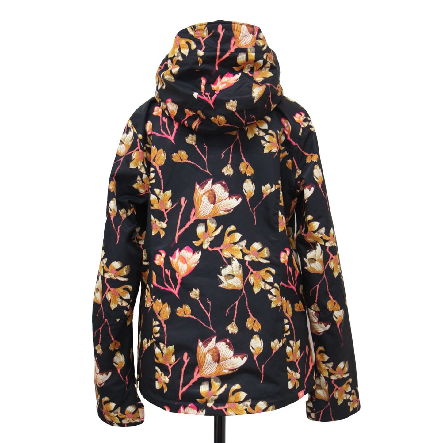 20秋冬 フード付き 総柄 スノージャケット / TORAH BRIGHT RX JETTY NP JK 長袖 ハイネック フラワープリント ロゴ 刺繍
