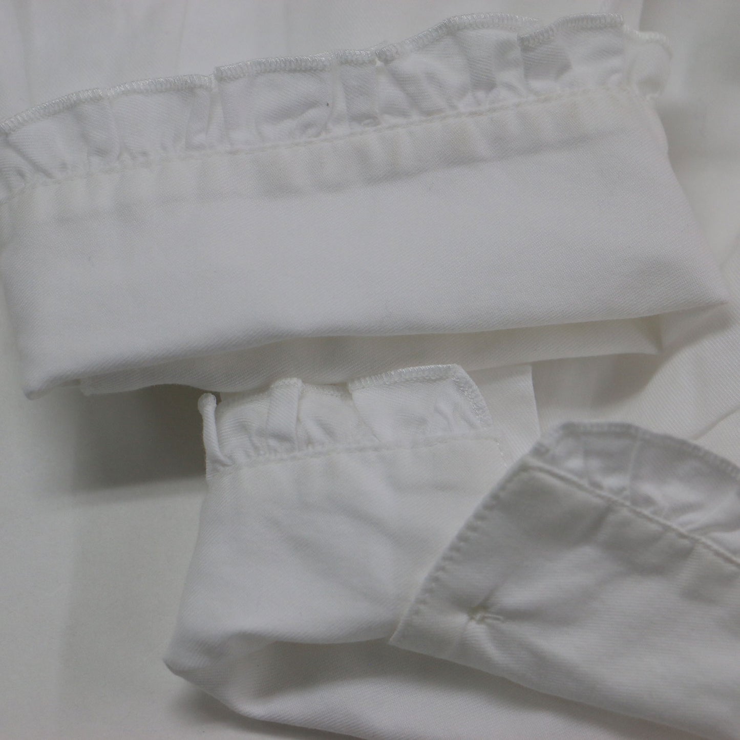 21秋冬 コットン フリル カラー シャツ / COTTON FRILL COLLAR SHIRT ブラウス 長袖 ボタンダウン 比翼ボタン ウォッシャブル