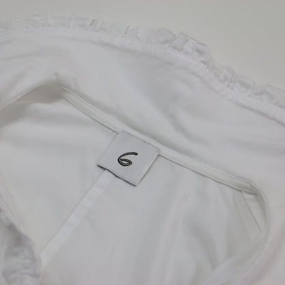 21秋冬 コットン フリル カラー シャツ / COTTON FRILL COLLAR SHIRT ブラウス 長袖 ボタンダウン 比翼ボタン ウォッシャブル