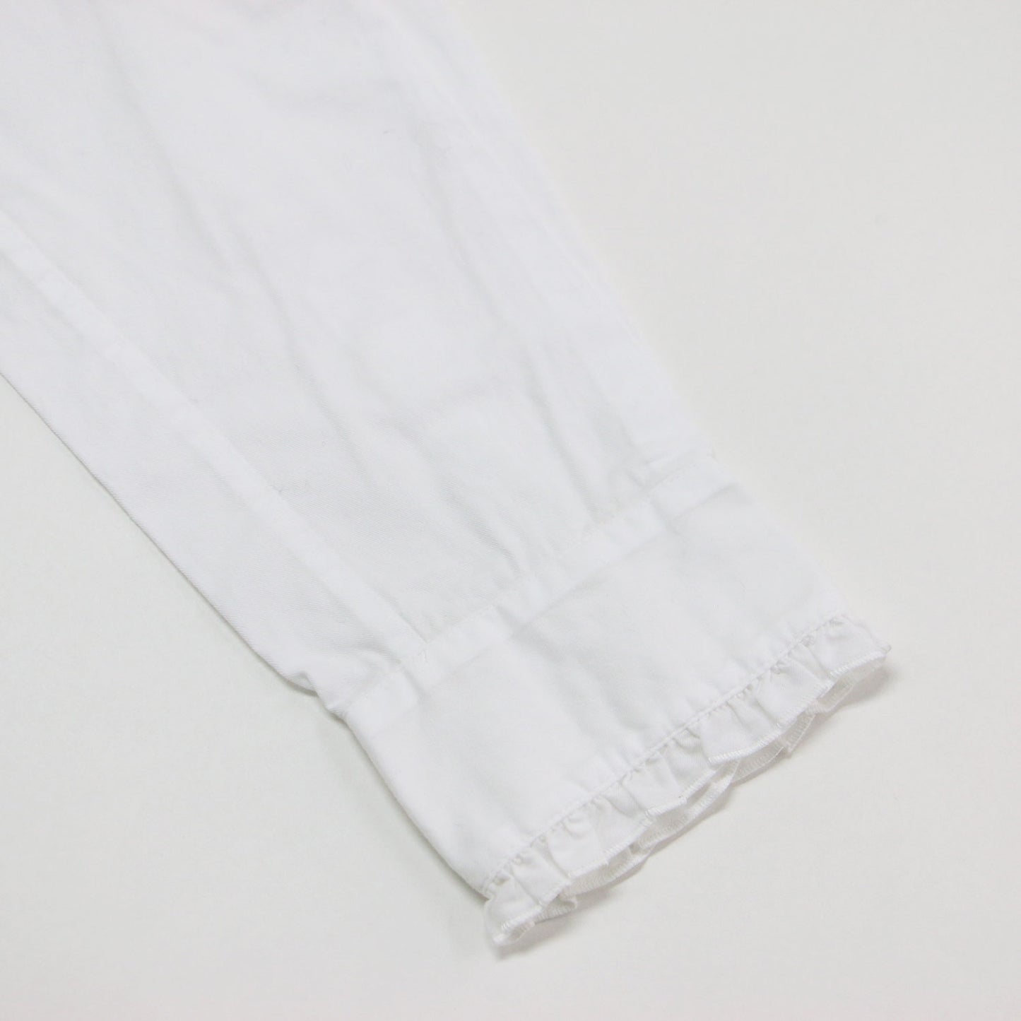 21秋冬 コットン フリル カラー シャツ / COTTON FRILL COLLAR SHIRT ブラウス 長袖 ボタンダウン 比翼ボタン ウォッシャブル
