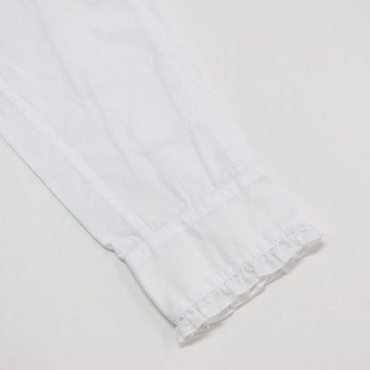 21秋冬 コットン フリル カラー シャツ / COTTON FRILL COLLAR SHIRT ブラウス 長袖 ボタンダウン 比翼ボタン ウォッシャブル