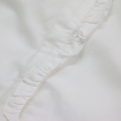 21秋冬 コットン フリル カラー シャツ / COTTON FRILL COLLAR SHIRT ブラウス 長袖 ボタンダウン 比翼ボタン ウォッシャブル