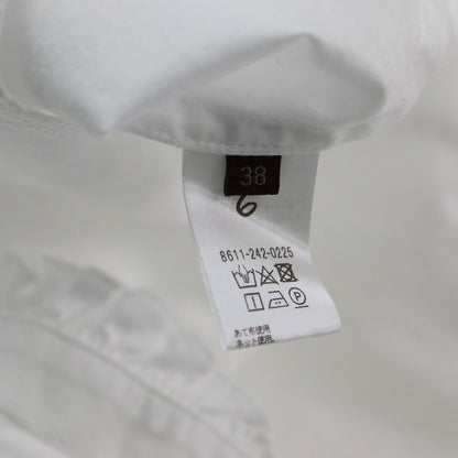 21秋冬 コットン フリル カラー シャツ / COTTON FRILL COLLAR SHIRT ブラウス 長袖 ボタンダウン 比翼ボタン ウォッシャブル