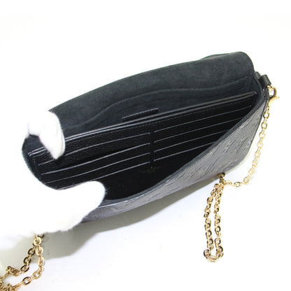 モノグラム アンプラント ポシェット･フェリシー / ショルダーバッグ チェーン 肩掛け クロスボディ 牛革 エンボス加工