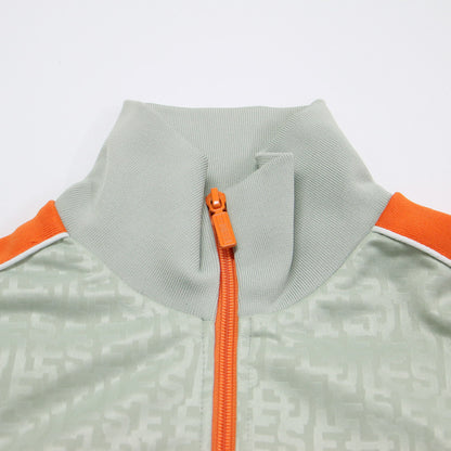 22春夏 F-MACSY-MON トラックジャケット / ライトアウター ジャージ 総柄 ロゴ ワッペン