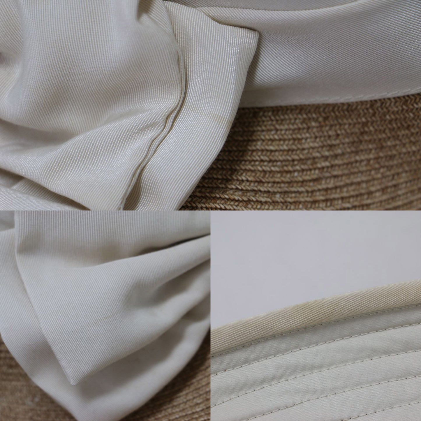 つば広 ストローハット / 帽子 リボン ラフィア