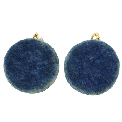 丸型 フロッキー イヤリング / ベロア 両耳用