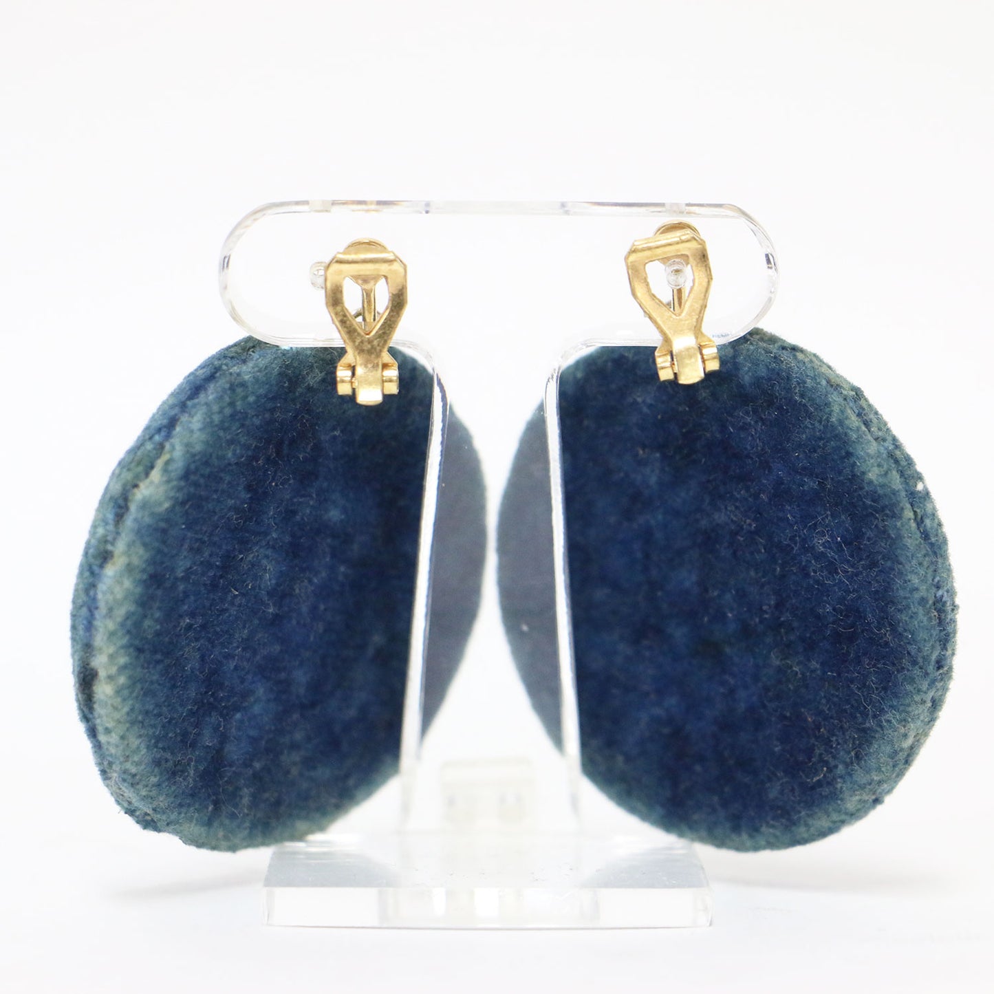 丸型 フロッキー イヤリング / ベロア 両耳用