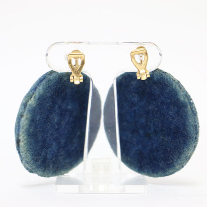 丸型 フロッキー イヤリング / ベロア 両耳用