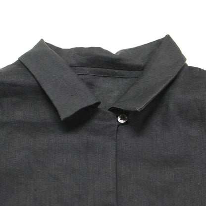 ノースリーブ フレア シャツ / ブラウス Aライン ワイド スリット リネン