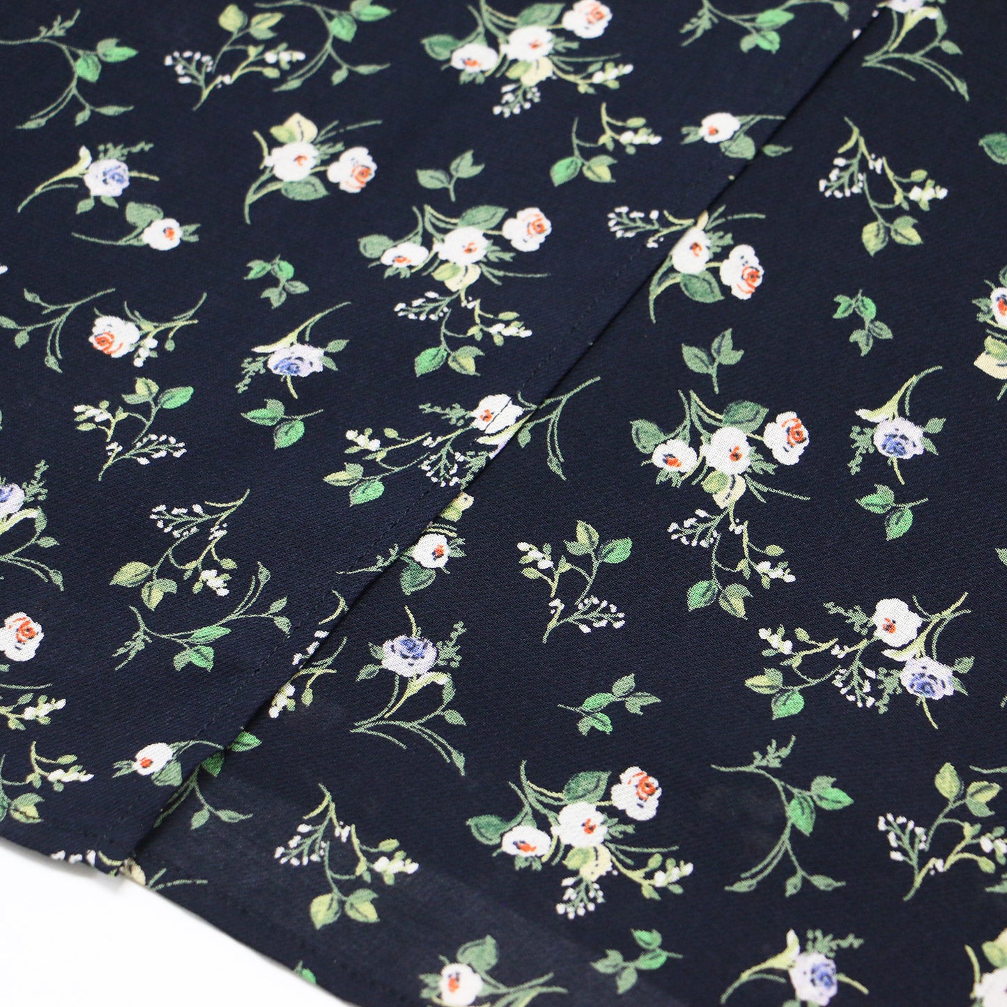 スプリングガーデン ラップ風 フレアスカート / ミモレ丈 Aライン 花柄 スリット