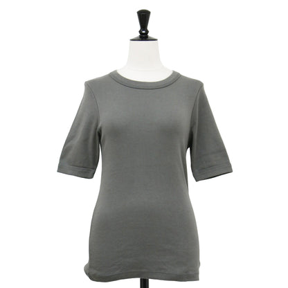 21春夏 シルキーフライス ハーフスリーブ プルオーバー / カットソー クルーネック コンパクト ジャージー素材