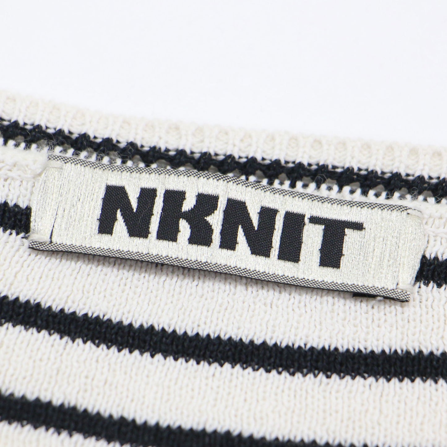 23春夏 ボーダー ハート ショートスリーブ ミニ カットソー / paper mix pattern knit T-shirt mini ニット クルーネック ショート丈