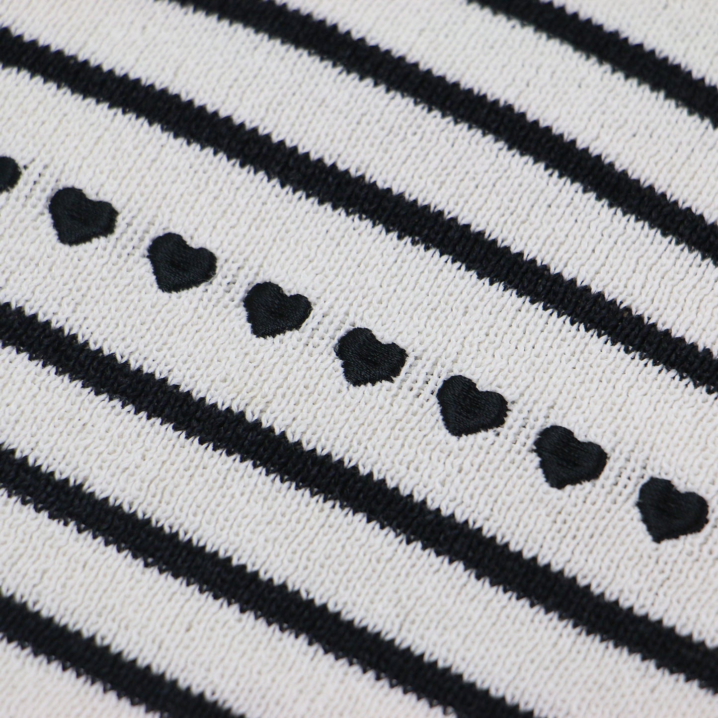 23春夏 ボーダー ハート ショートスリーブ ミニ カットソー / paper mix pattern knit T-shirt mini ニット クルーネック ショート丈