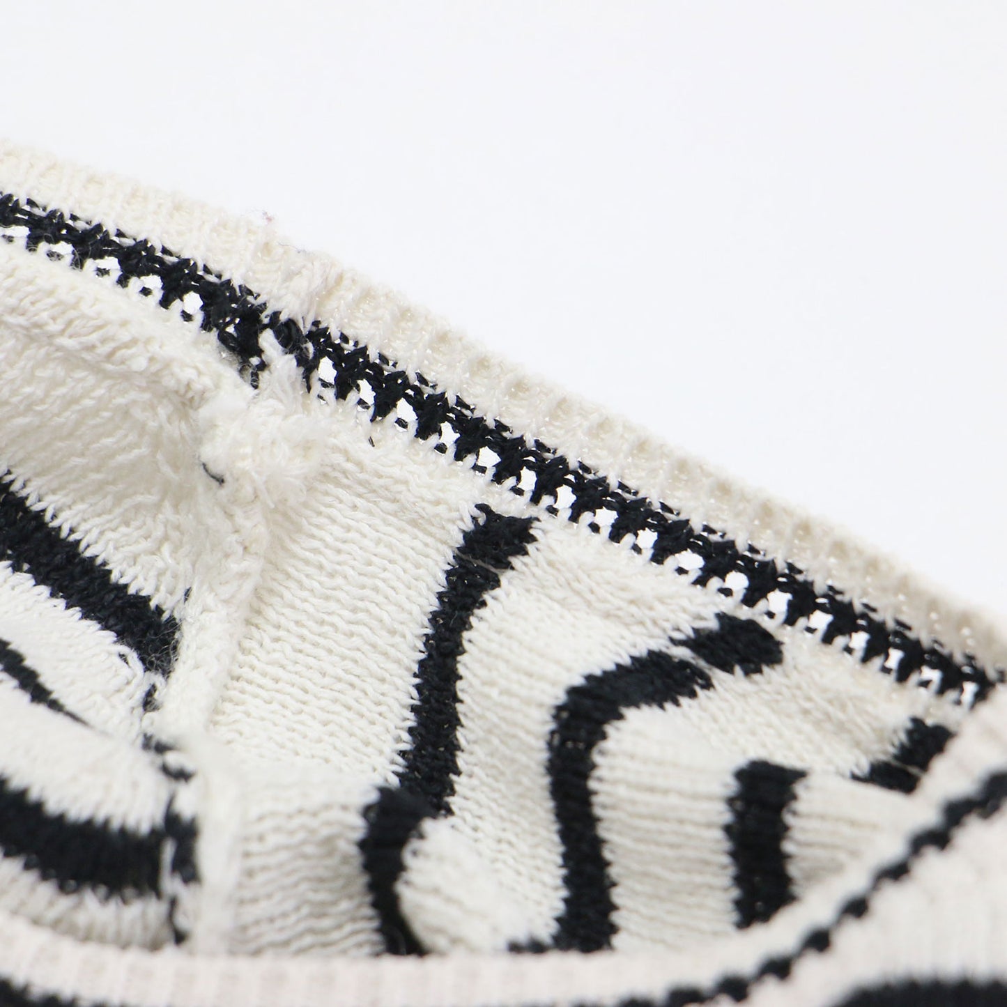 23春夏 ボーダー ハート ショートスリーブ ミニ カットソー / paper mix pattern knit T-shirt mini ニット クルーネック ショート丈