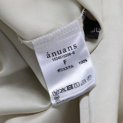 24秋冬 サテン ボウタイ ブラウス / プルオーバー 長袖 Vネック ワイドスリーブ スリット