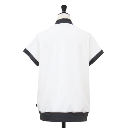 25春夏 フレンチスリーブ モックネック プルオーバー / golf カットソー バイカラー 吸汗速乾 ストレッチ ロゴ