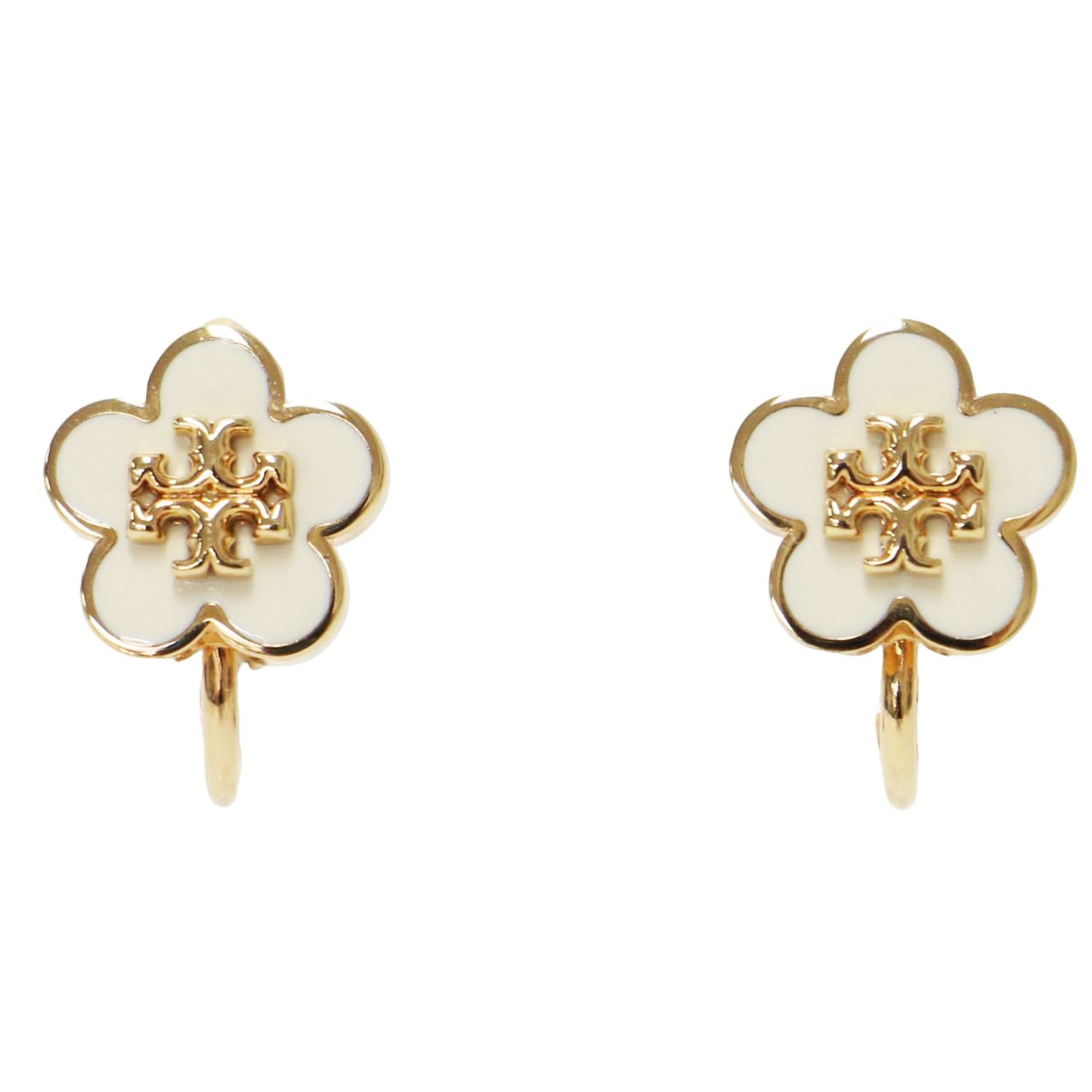 キラ エナメル フラワー クリップオンイヤリング / 両耳用 ニッケルフリー