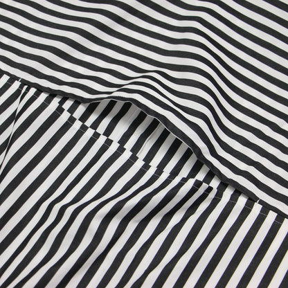 24春夏 タイプライター バック 開き シャツ / ブラウス 半袖 スリット ストライプ