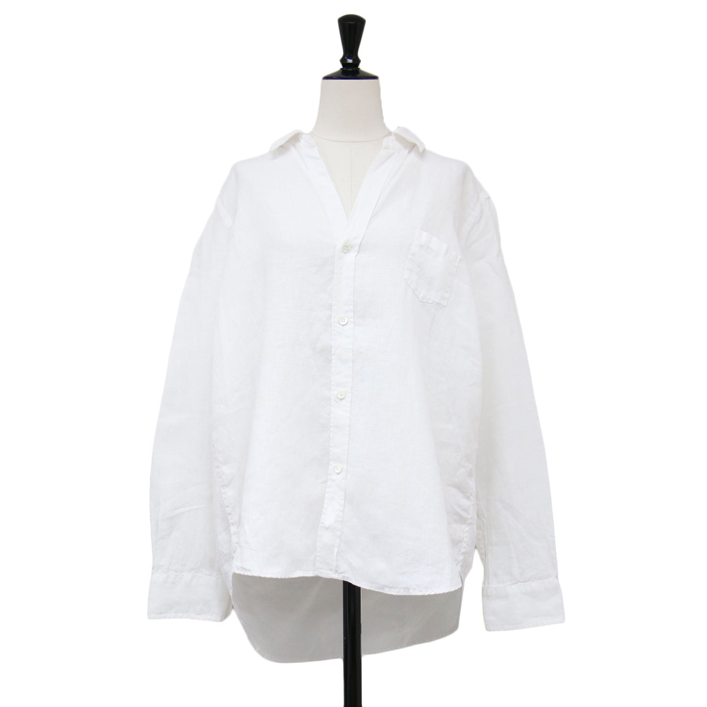 24春夏 リネン シャツ / LINEN ワイド 長袖 ボタンダウン ウォッシャブル