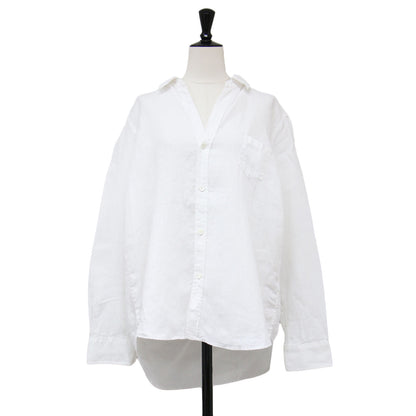 24春夏 リネン シャツ / LINEN ワイド 長袖 ボタンダウン ウォッシャブル