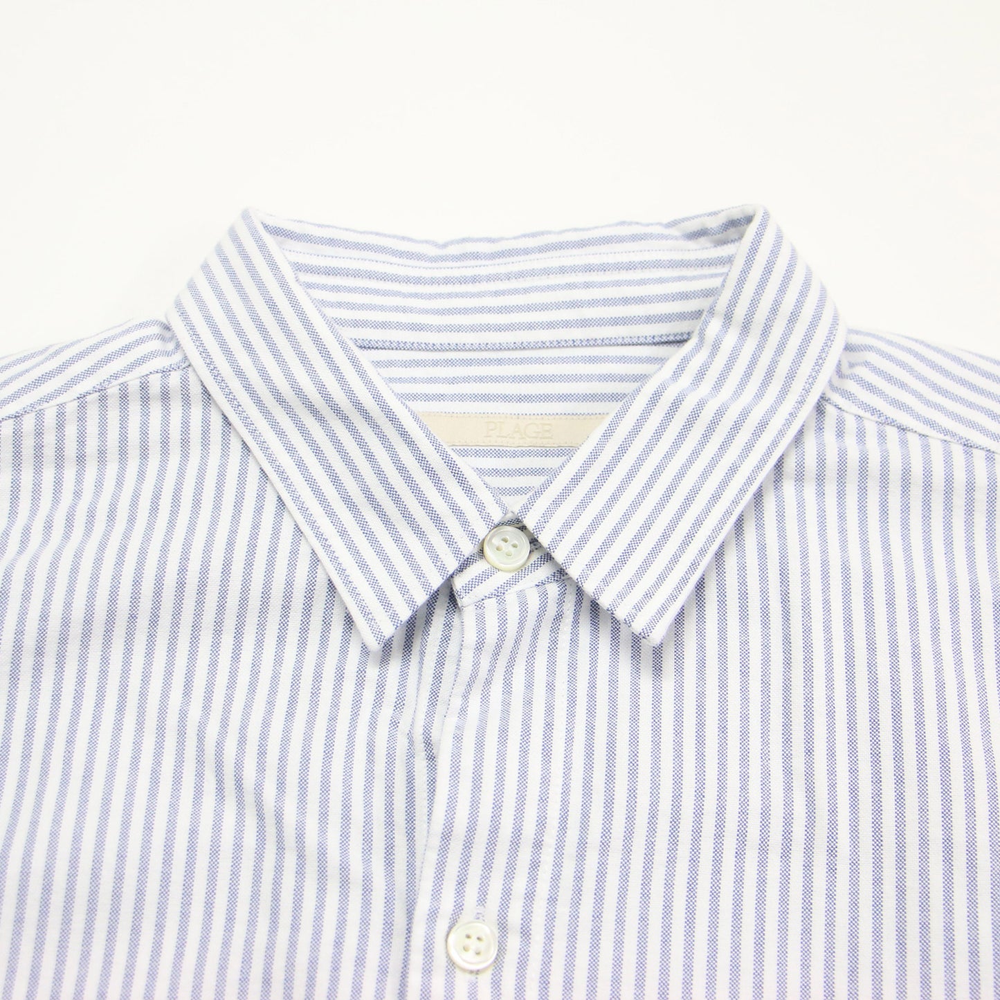 オックスフォード シャツ/ Light Oxford Long 長袖 チュニック丈 オーバーサイズ ストライプ スリット ワンウォッシュ加工