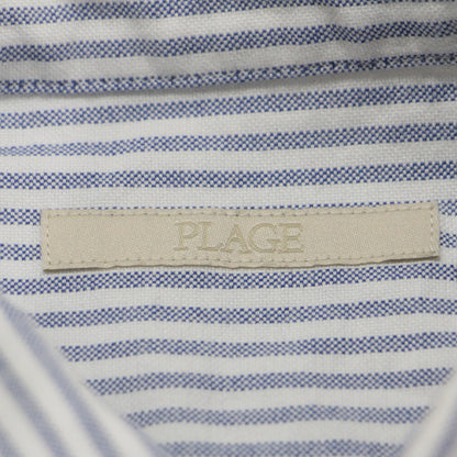 オックスフォード シャツ/ Light Oxford Long 長袖 チュニック丈 オーバーサイズ ストライプ スリット ワンウォッシュ加工