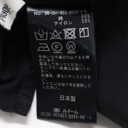 20秋冬 ボリュームスリーブ タック ブラウス / シャツ 長袖 ストレート スリット マット サテン コットン