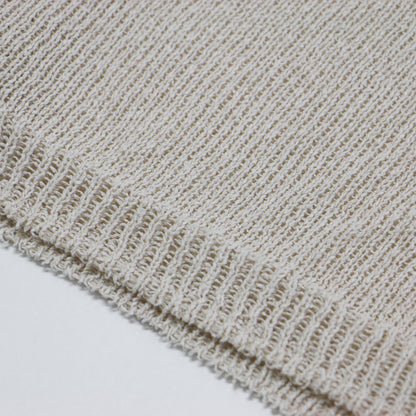 24春夏 ウォッシャブル ニュアンス ワイド プルオーバー / ニット 長袖 チュニック丈 ボートネック