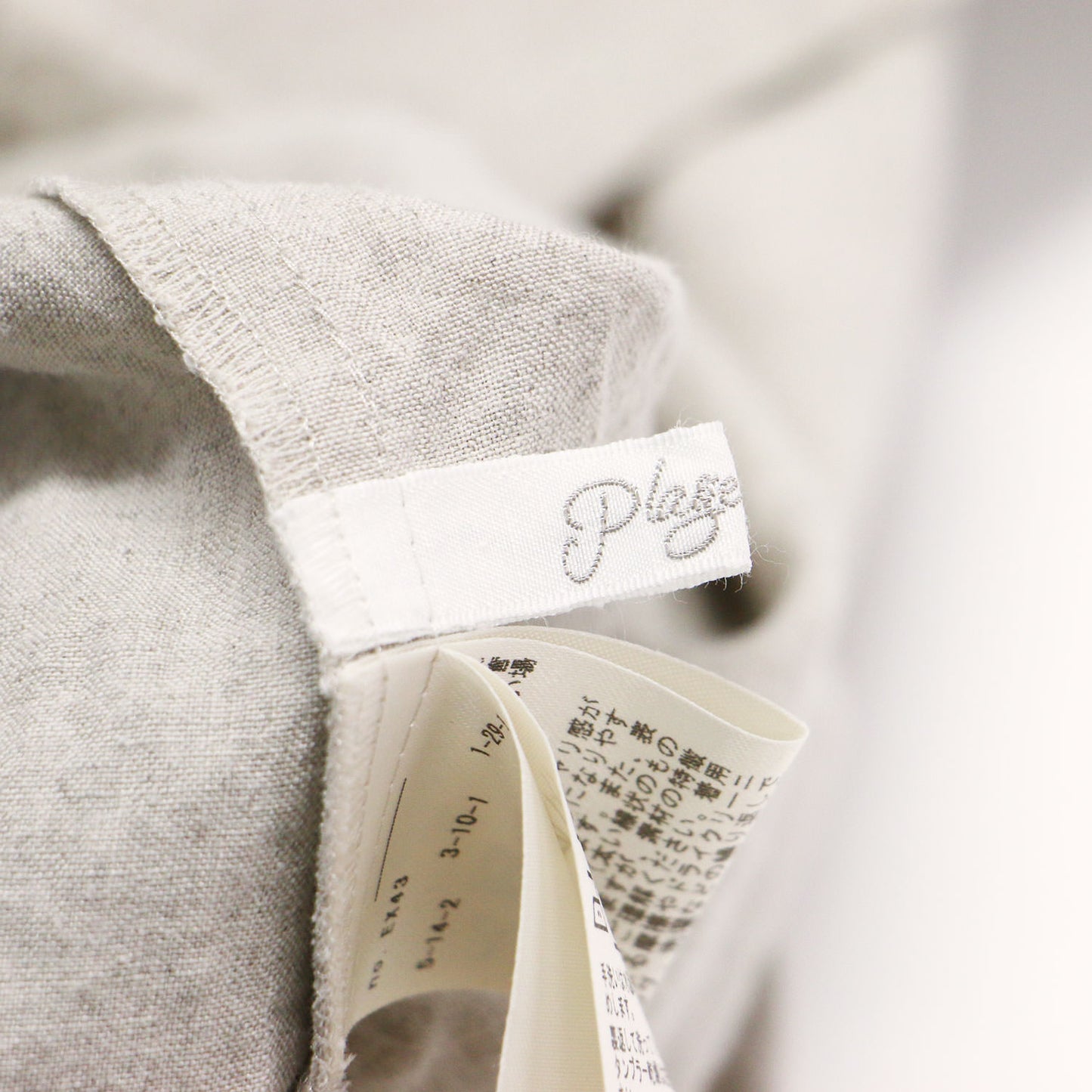 21春夏 セーラーカラーブラウス / シャツ 長袖 チュニック丈 Vネック スリット リネン