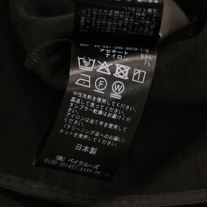 25春夏 シボサテン レイヤースリーブ ブラウス / プルオーバー 長袖 ボリュームスリーブ Vネック フリル